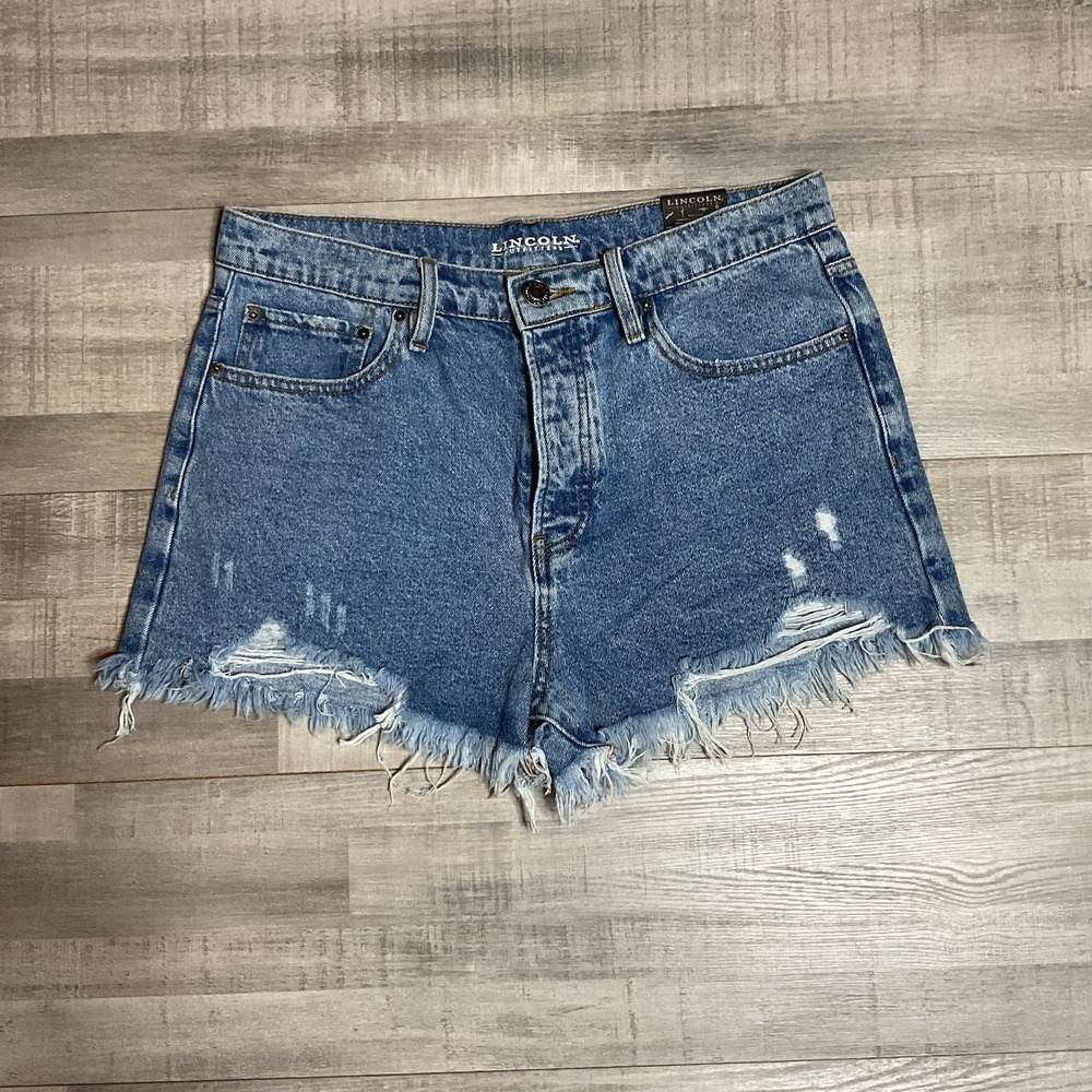 NWT‎ Lincoln Outfitters Denim Cut Off High Rise Button Fly Shorts Women's Sz 14